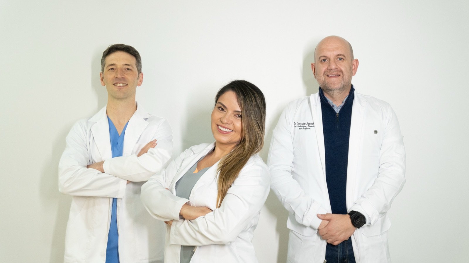 Los tres médicos de ABP Radiólogos: Dr. Nicolás Bernard, Dra. Viviana Pardo y Dr. Leandro Aconcha